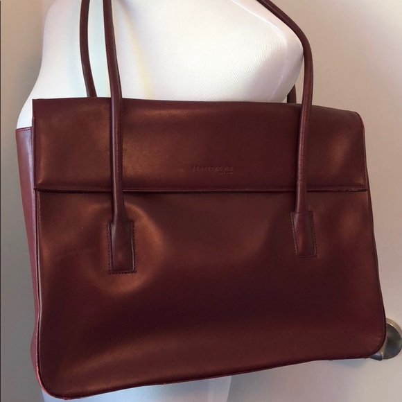 Kenneth Cole red leather satchel - Picture 4 of 4